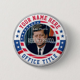 Chapa Redonda De 5 Cm Foto de Campaña Personalizada