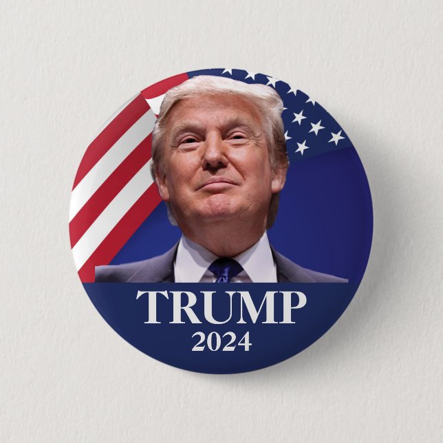 Chapa Redonda De 5 Cm Foto de Donald Trump  (Anverso)