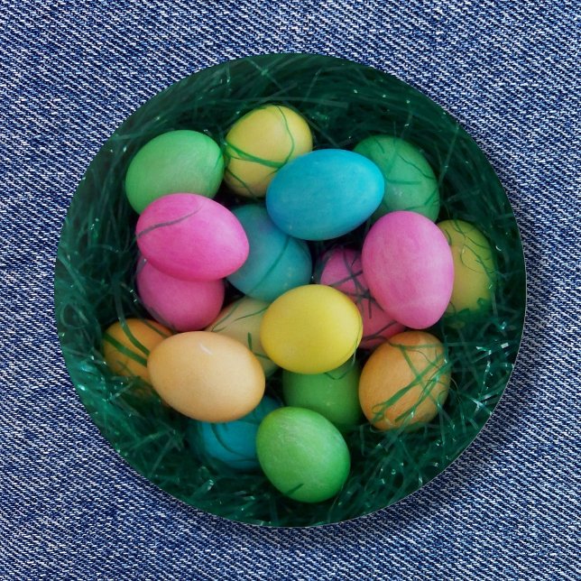 Chapa Redonda De 5 Cm Foto de Huevo de Pascua (Easter Egg Nest Button)