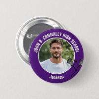 Foto de jugador de lacrosse morado Espíritu de esc