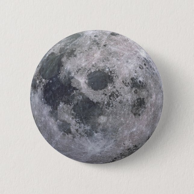 Chapa Redonda De 5 Cm Foto de luna gris (Anverso)