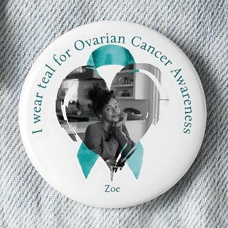 Chapa Redonda De 5 Cm Foto de Soy Teal para la Conciencia del Cáncer de 
