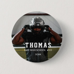 Chapa Redonda De 5 Cm Foto personalizada de deportes minimalista moderna