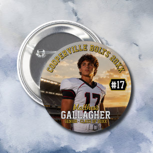 Chapa Redonda De 5 Cm Foto personalizada de jugador de fútbol