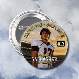 Chapa Redonda De 5 Cm Foto personalizada de jugador de fútbol