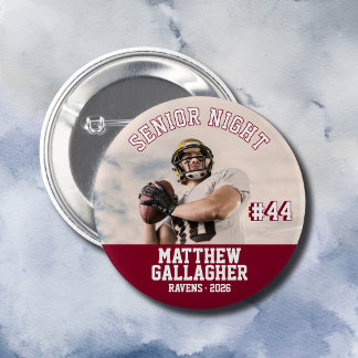 Chapa Redonda De 5 Cm Foto personalizada del jugador para la Noche de lo