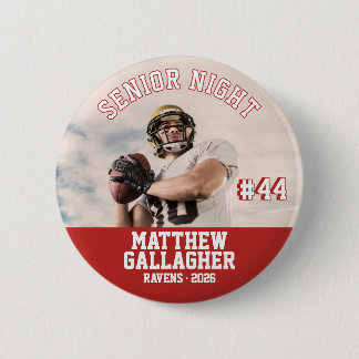 Chapa Redonda De 5 Cm Foto personalizada del jugador para la Noche de lo