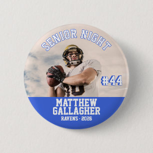 Chapa Redonda De 5 Cm Foto personalizada del jugador para la noche de lo