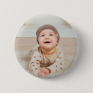 Chapa Redonda De 5 Cm Foto y texto personalizados
