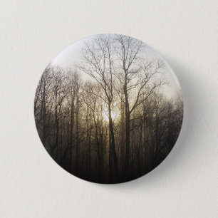 Chapa Redonda De 5 Cm Fotografía de la naturaleza del amanecer de niebla