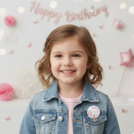 Chapa Redonda De 5 Cm Four Ever Princess Castle Unicorn 4th Birthday