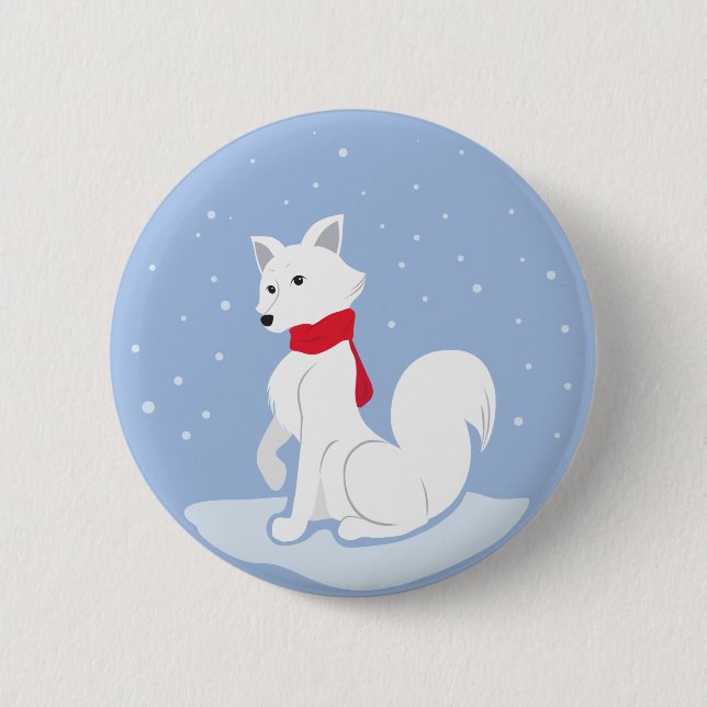 Chapa Redonda De 5 Cm Fox ártica (Anverso)