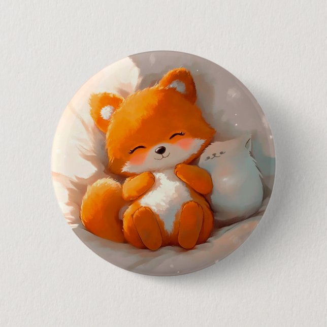 Chapa Redonda De 5 Cm Fox cub anime (Anverso)