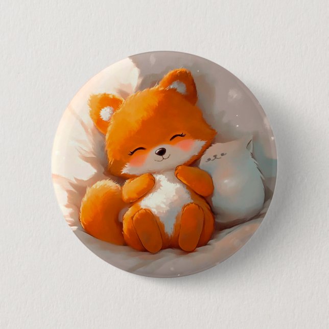 Chapa Redonda De 5 Cm Fox cub anime (Anverso)