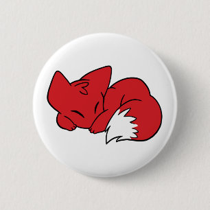 Chapa Redonda De 5 Cm Fox encrespado el dormir