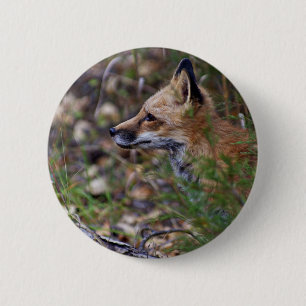 Chapa Redonda De 5 Cm Fox rojo - Perfil de un Fox
