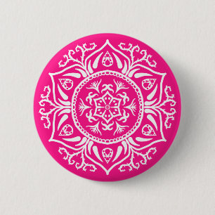 Chapa Redonda De 5 Cm Foxglove Mandala