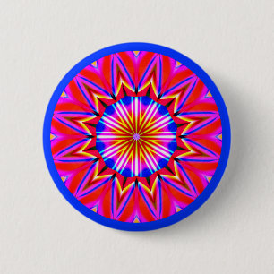 Chapa Redonda De 5 Cm Fractal Mandala