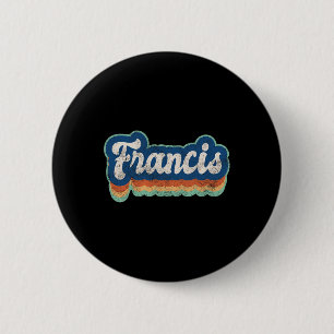 Chapa Redonda De 5 Cm Francis First Name Boy Vintage Style 70s Perso