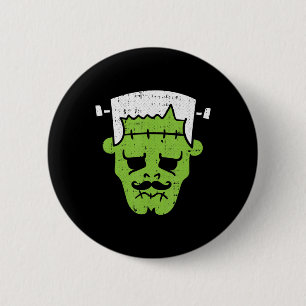 Chapa Redonda De 5 Cm Frankenstein Lazy Halloween Cine Horror