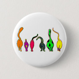 Chapa Redonda De 5 Cm Frascos de gato coloridos