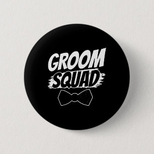 Chapa Redonda De 5 Cm Frases de fiesta del equipo del novio Boda de solt