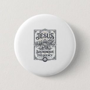 Chapa Redonda De 5 Cm Frecuencia de onda de sonido de Jesús Frecuencia d