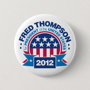 Chapa Redonda De 5 Cm Fred Thompson para el presidente 2012