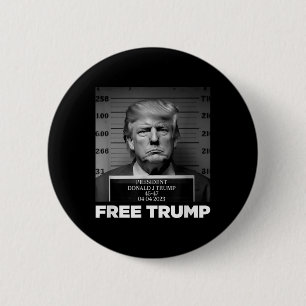 Chapa Redonda De 5 Cm Free Donald Trump Mugshot