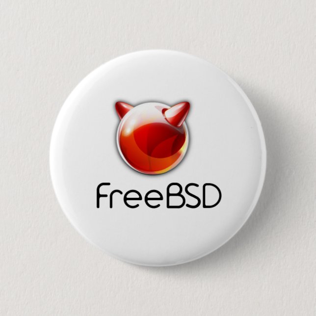 Chapa Redonda De 5 Cm FreeBSD badge. (Anverso)