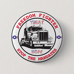Chapa Redonda De 5 Cm Freedom Fighter Semi