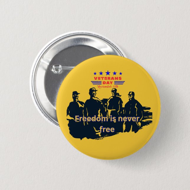 Chapa Redonda De 5 Cm Freedom's Defenders light orange (Anverso y reverso)