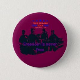 Chapa Redonda De 5 Cm Freedom's Defenders wine colored
