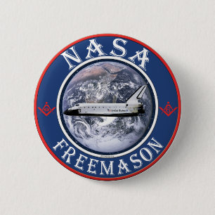Chapa Redonda De 5 Cm Freemason de la NASA