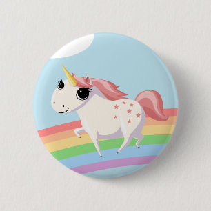 Chapa Redonda De 5 Cm Fresa el unicornio