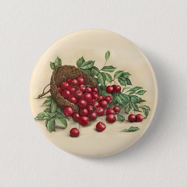Chapa Redonda De 5 Cm Fresas rojas dulces (Anverso)