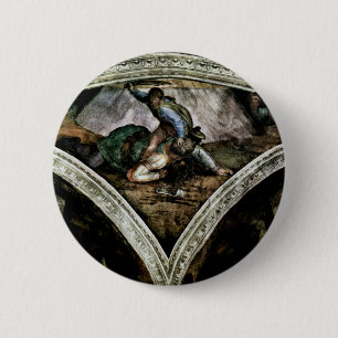 Chapa Redonda De 5 Cm Fresco del techo para la historia de la creación