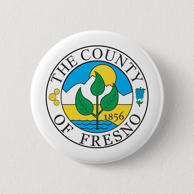 Chapa Redonda De 5 Cm Fresno county seal (Anverso)