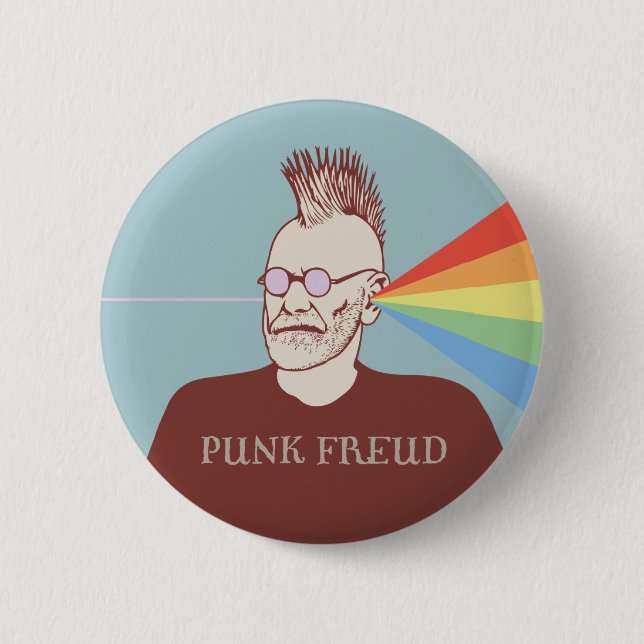 Chapa Redonda De 5 Cm Freud punky (Anverso)