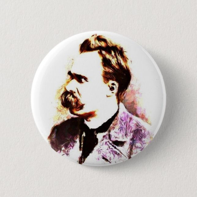 Chapa Redonda De 5 Cm Friedrich Nietzsche (Anverso)