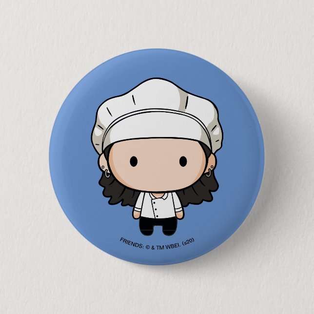 Chapa Redonda De 5 Cm FRIENDS™ | Monica Chibi (Anverso)