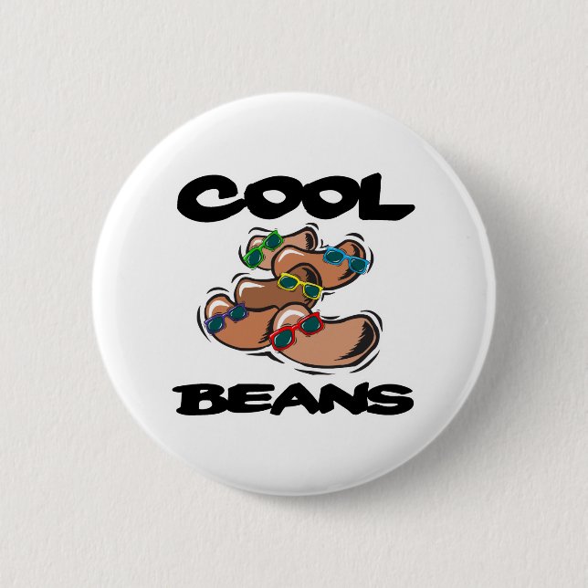 Chapa Redonda De 5 Cm Frijoles Cool (Anverso)
