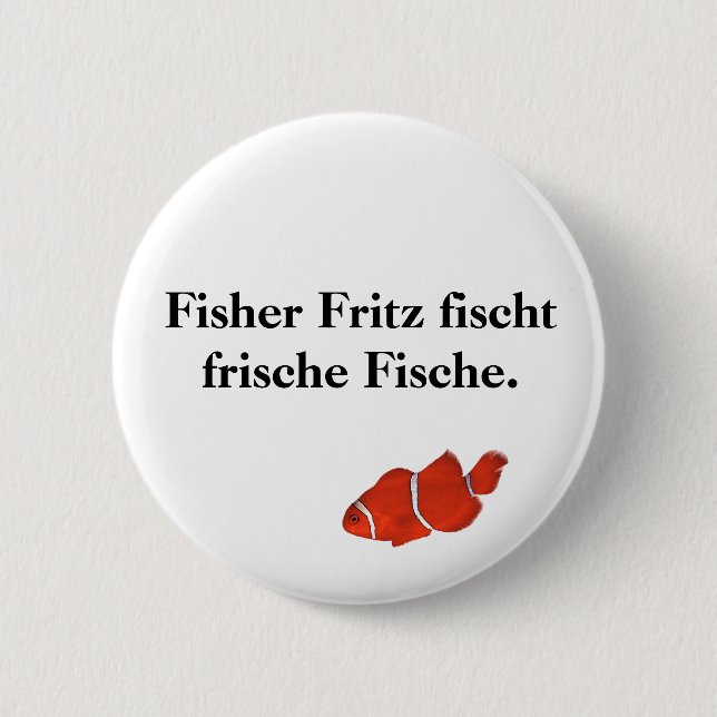 Chapa Redonda De 5 Cm Frische Fische. del fischt de Fisher Fritz (Anverso)