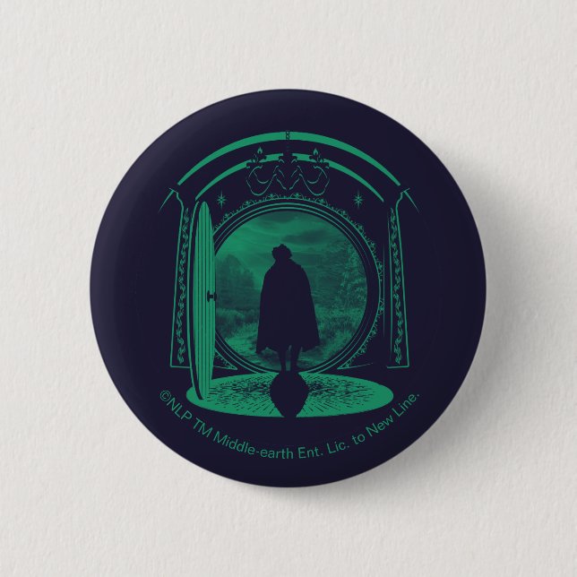 Chapa Redonda De 5 Cm FRODO™ Leaving THE SHIRE™ Silhouette (Anverso)