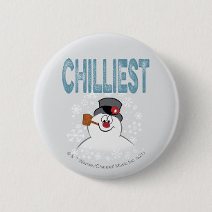 Chapa Redonda De 5 Cm Frosty the Snowman™   Chilmás