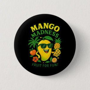 Chapa Redonda De 5 Cm Fruta divertida de mango Mangos Vacaciones de vera