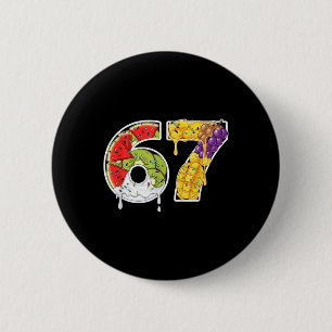 Chapa Redonda De 5 Cm Fruta Jugosa Número 67 Estilo Splash Divertido