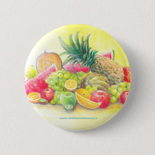 Chapa Redonda De 5 Cm Frutas felices