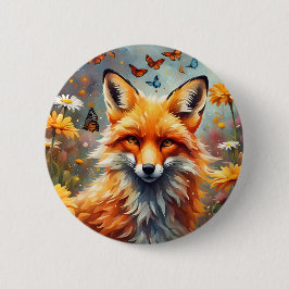 Chapa Redonda De 5 Cm Fuchs auf der Wiese