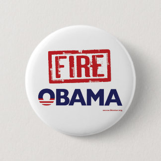 Chapa Redonda De 5 Cm Fuego Obama